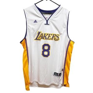 Adidas Vintage Swingman NBA LA Lakers White Kobe Bryant #8 Basketball Jersey 3XL